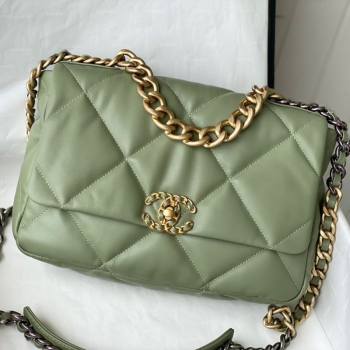 Chanel 19 Lambskin Large Flap Bag AS1161 Olive Green 2021 TOP (SM-21082711)