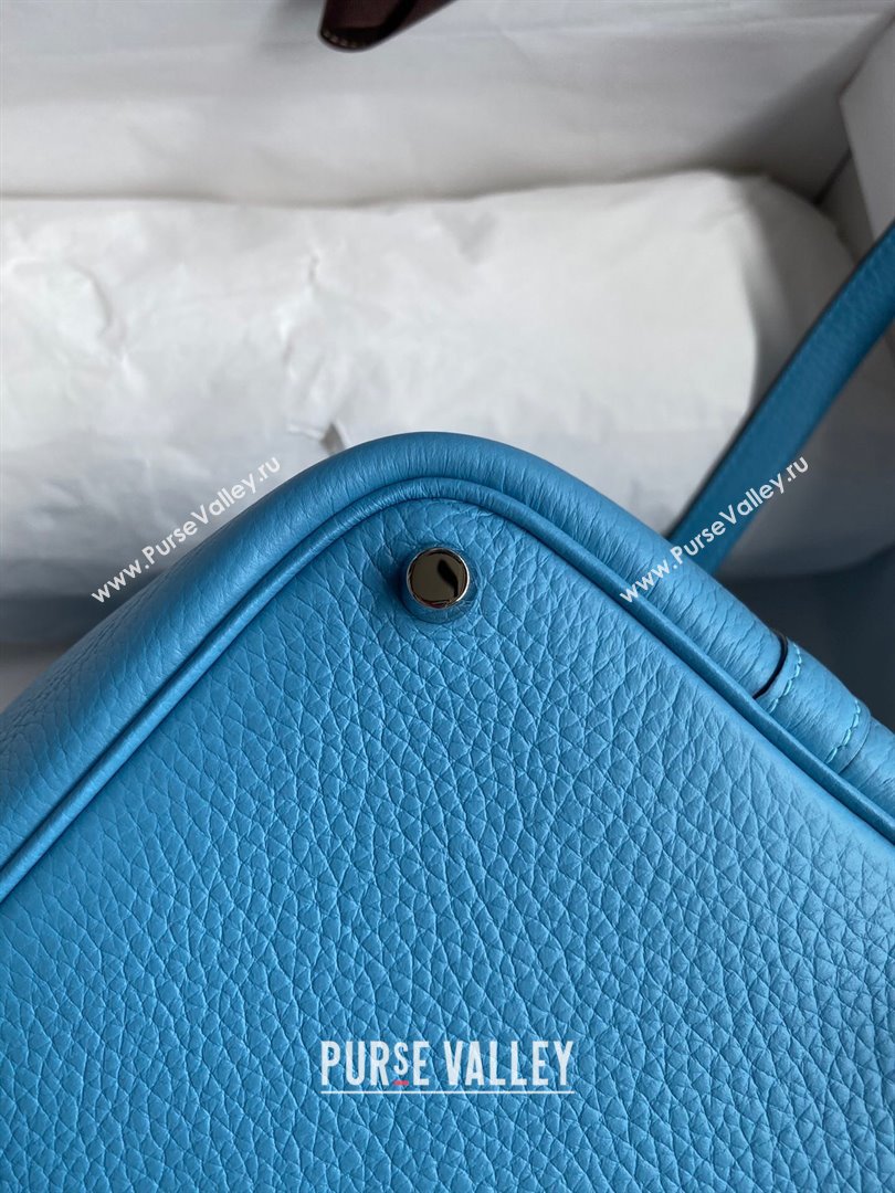 Hermes Picotin Lock Bag 18cm/22cm in Taurillon Clemence Leather North Blue/Silver 2023 (Handmade) (M-23110701)