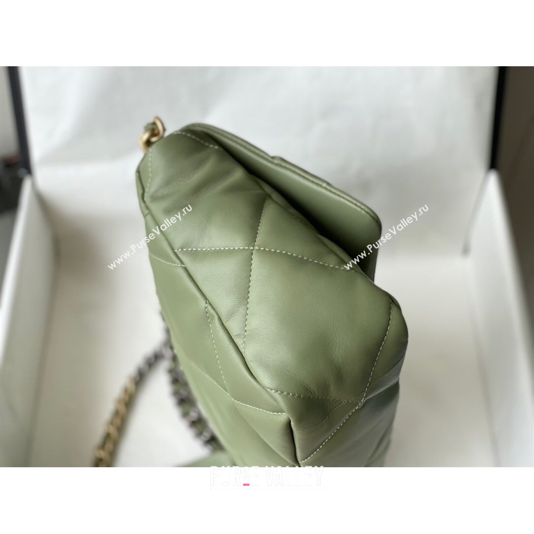 Chanel 19 Lambskin Large Flap Bag AS1161 Olive Green 2021 TOP (SM-21082711)