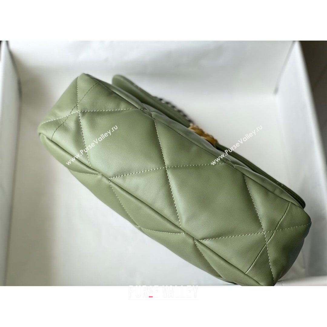 Chanel 19 Lambskin Large Flap Bag AS1161 Olive Green 2021 TOP (SM-21082711)