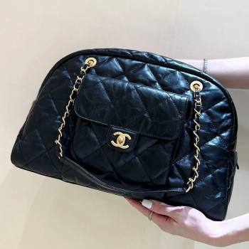 Chanel Bowling Bag in Shiny Calfskin AS4812 Black 2024 Top Quality (SHUNY-24121801)