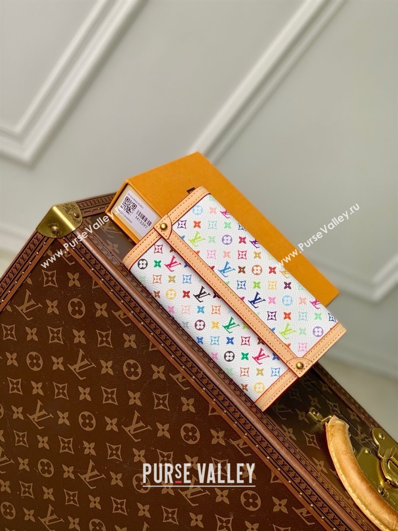 Louis Vuitton LV x TM Sarah Wallet in Multicolor Monogram Canvas M13397 White 2025 (K-25030602)