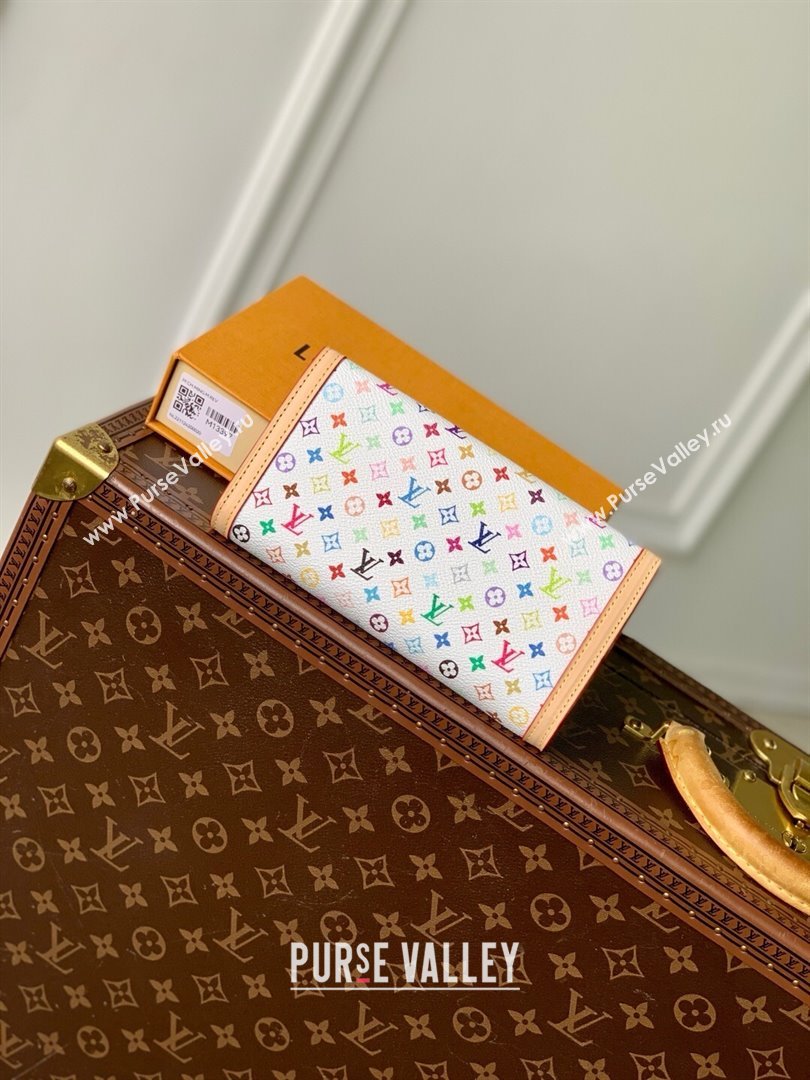 Louis Vuitton LV x TM Sarah Wallet in Multicolor Monogram Canvas M13397 White 2025 (K-25030602)
