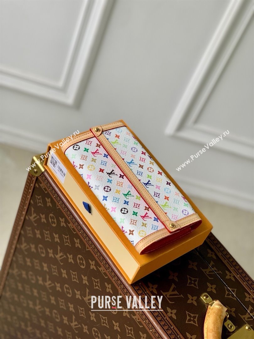 Louis Vuitton LV x TM Sarah Wallet in Multicolor Monogram Canvas M13397 White 2025 (K-25030602)