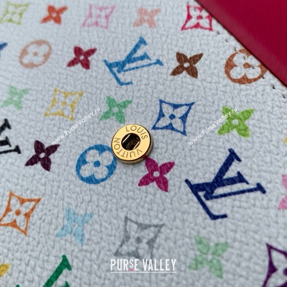 Louis Vuitton LV x TM Sarah Wallet in Multicolor Monogram Canvas M13397 White 2025 (K-25030602)