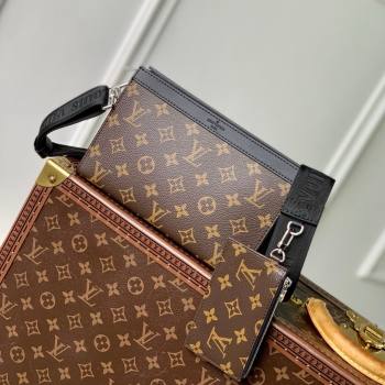 Louis Vuitton Gaston Wearable Wallet in Monogram Eclipse Reverse Canvas M81124 Brown 2025 (K-25030616)