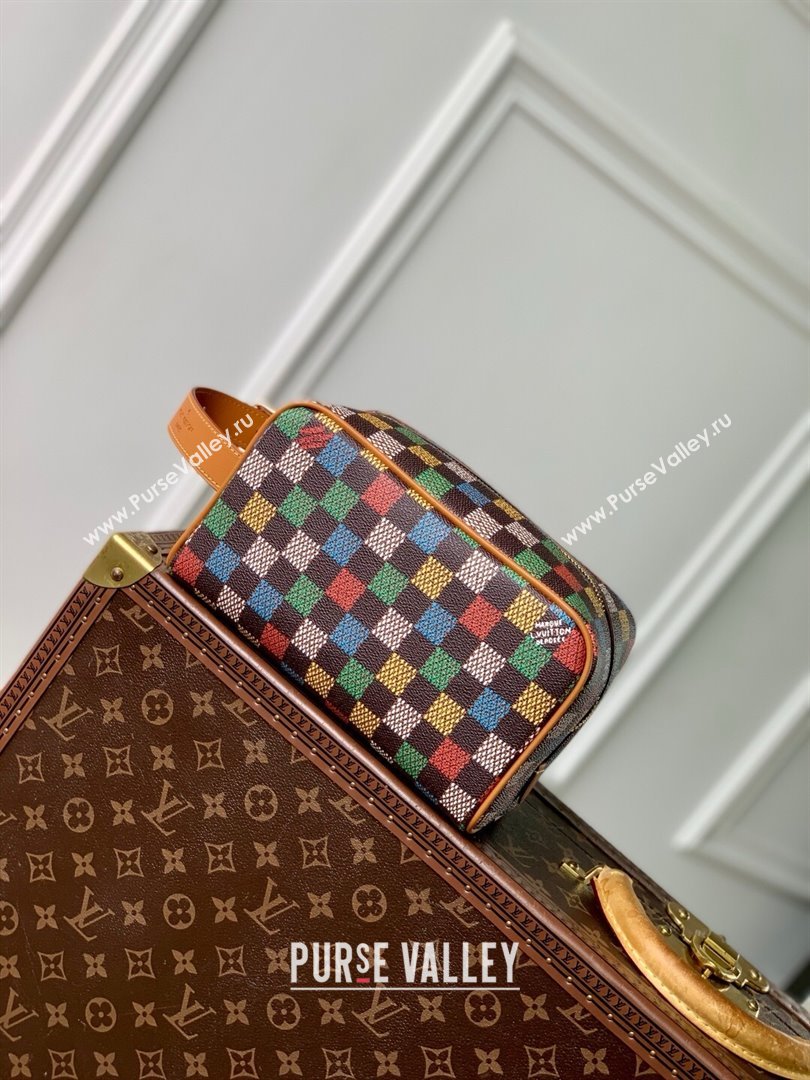 Louis Vuitton Locker Dopp Kit Bag in LV Vers Damier Ebene Canvas N00151 2025 (K-25030617)