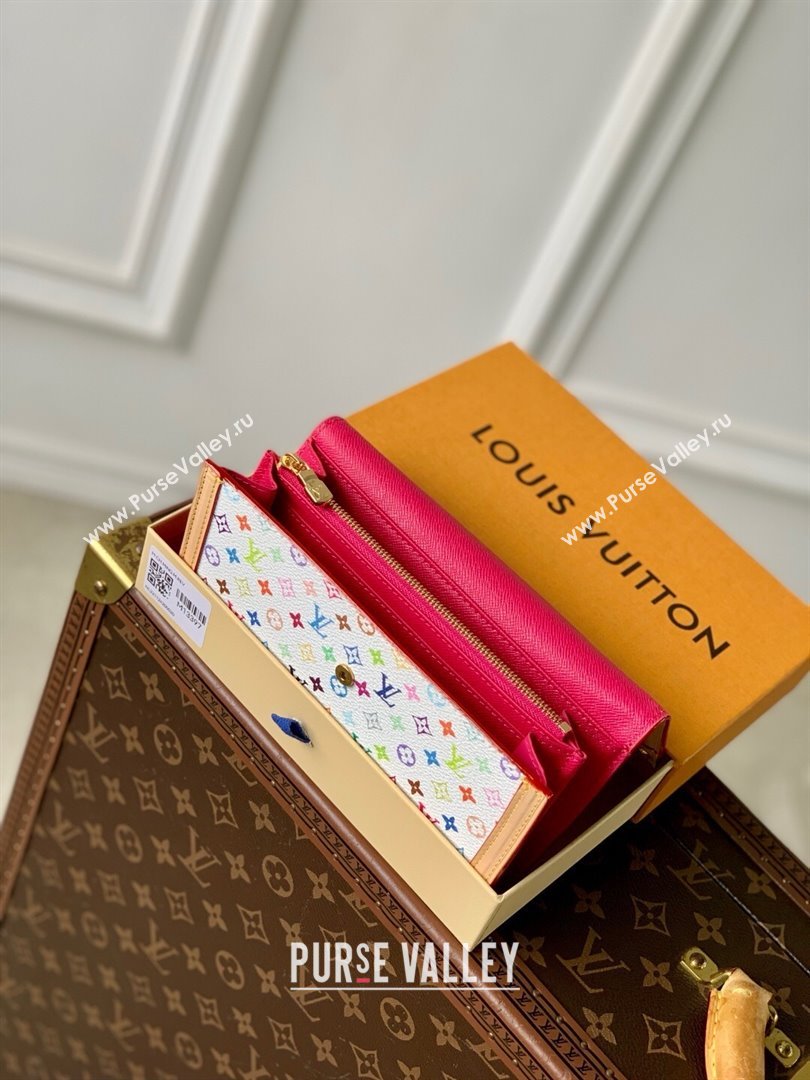 Louis Vuitton LV x TM Sarah Wallet in Multicolor Monogram Canvas M13397 White 2025 (K-25030602)