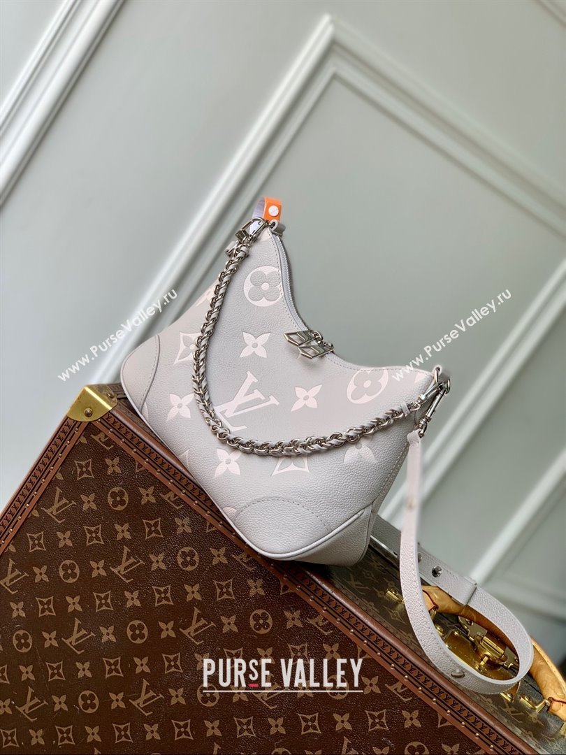 Louis Vuitton Boulogne Bag in Embossed Grained Cowhide Leather M14211 Gray 2025 (K-25030603)