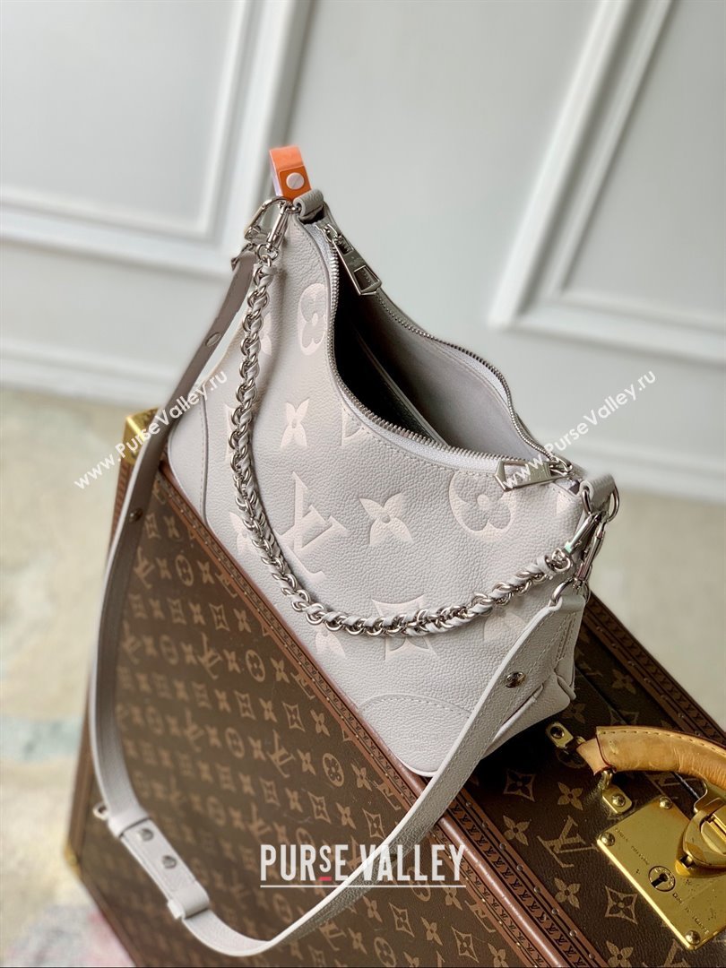 Louis Vuitton Boulogne Bag in Embossed Grained Cowhide Leather M14211 Gray 2025 (K-25030603)