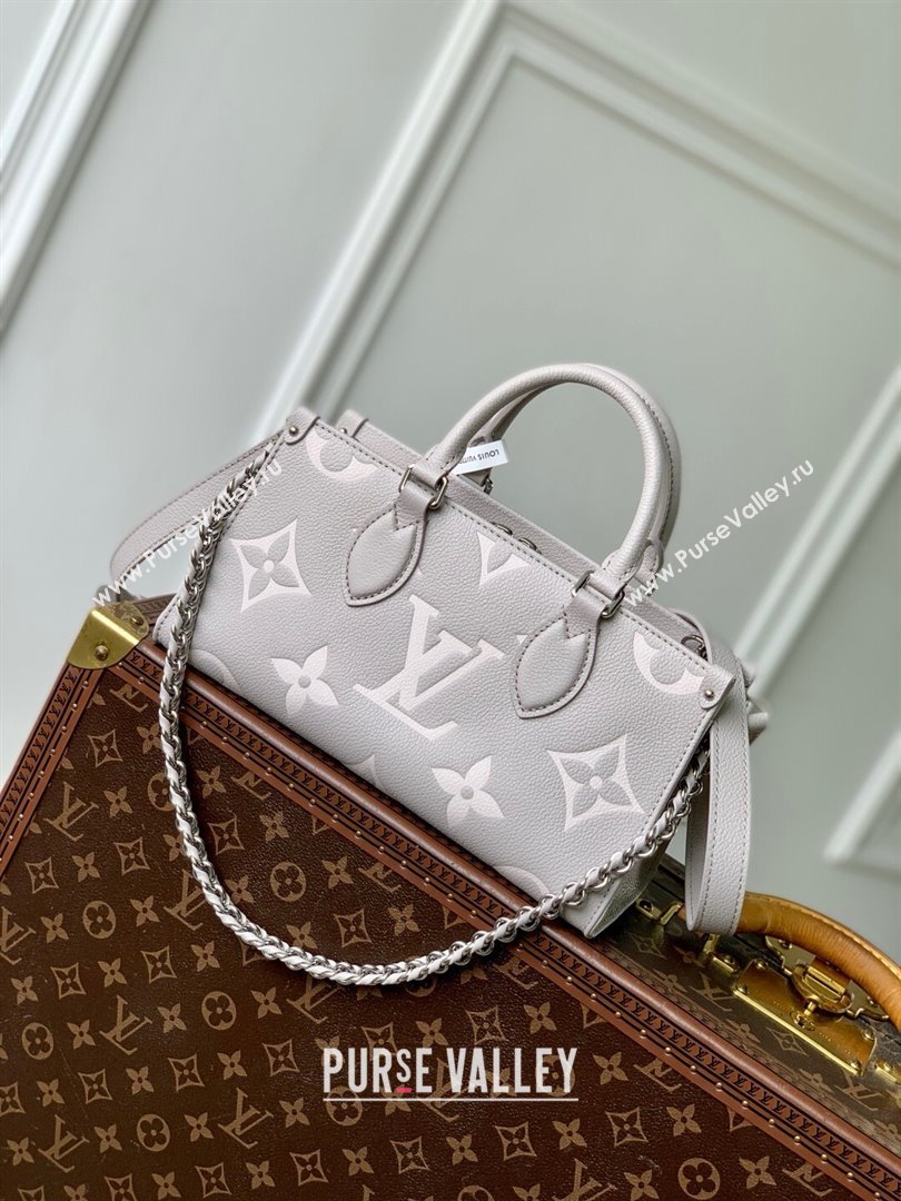 Louis Vuitton OnTheGo East West Bag in Embossed Grained Cowhide Leather M14213 Grey 2025 (K-25030604)