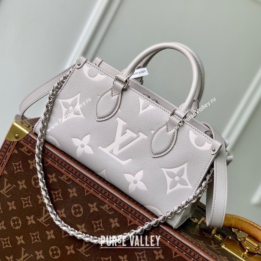 Louis Vuitton OnTheGo East West Bag in Embossed Grained Cowhide Leather M14213 Grey 2025 (K-25030604)