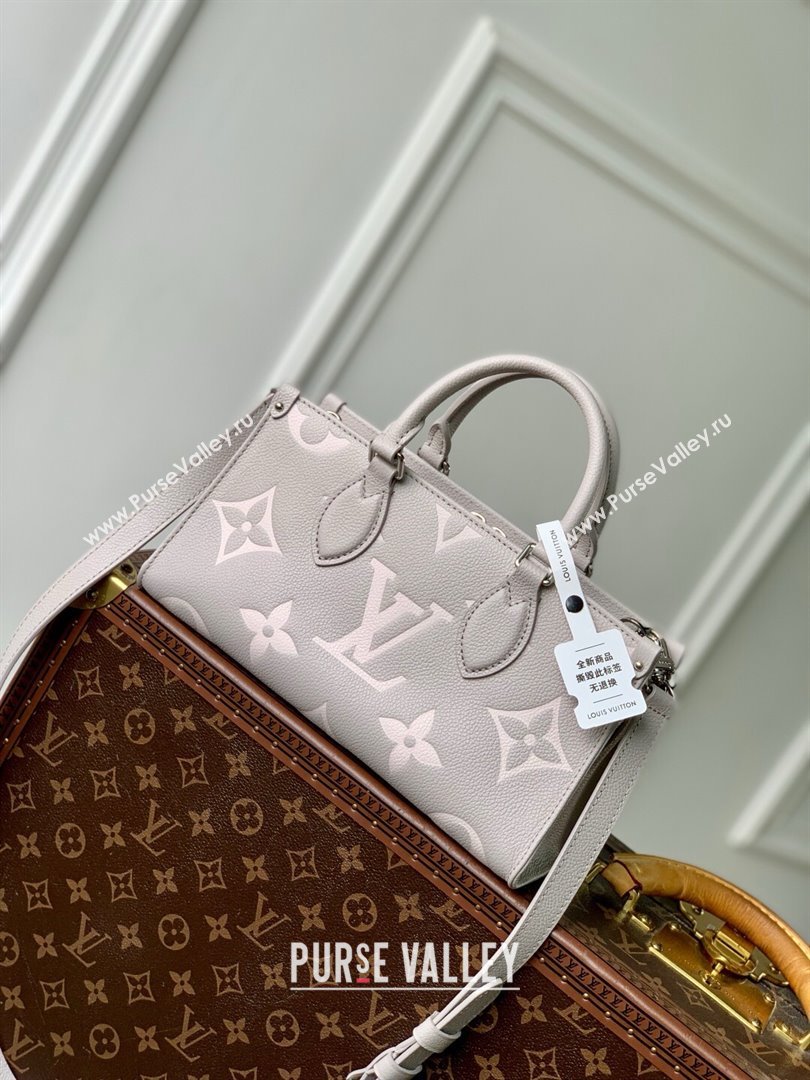 Louis Vuitton OnTheGo East West Bag in Embossed Grained Cowhide Leather M14213 Grey 2025 (K-25030604)