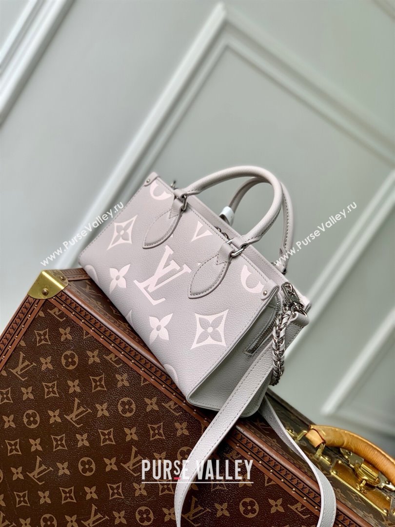 Louis Vuitton OnTheGo East West Bag in Embossed Grained Cowhide Leather M14213 Grey 2025 (K-25030604)