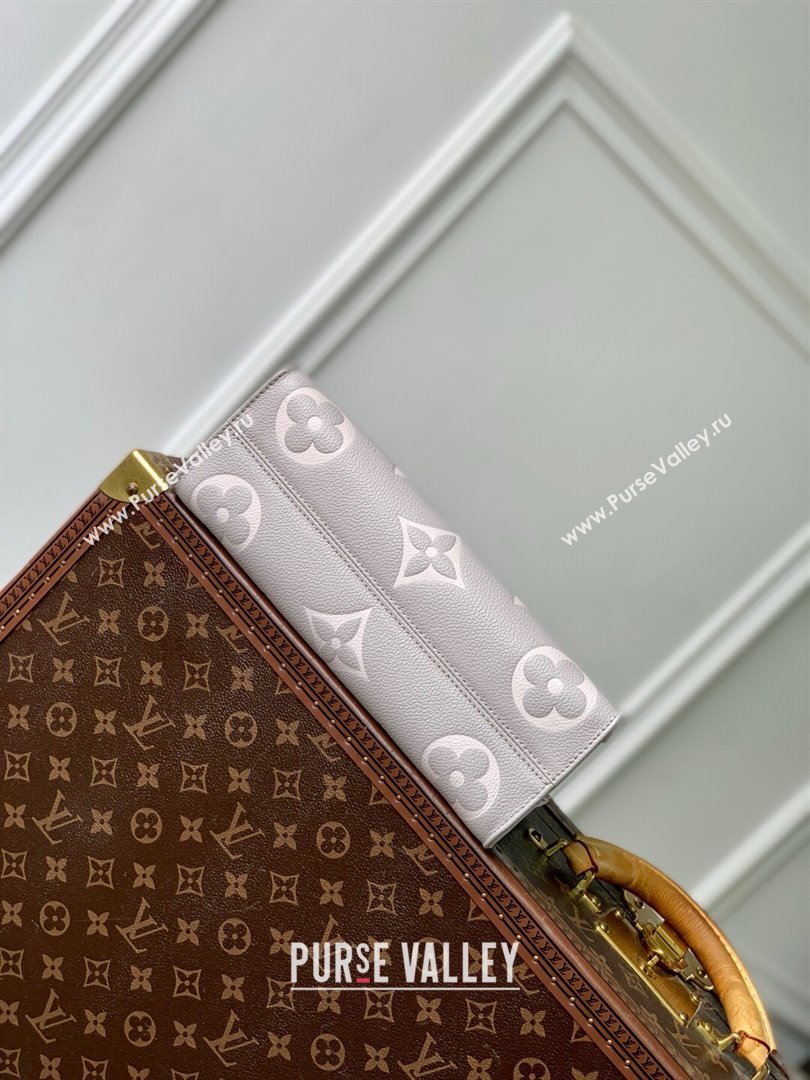 Louis Vuitton OnTheGo East West Bag in Embossed Grained Cowhide Leather M14213 Grey 2025 (K-25030604)