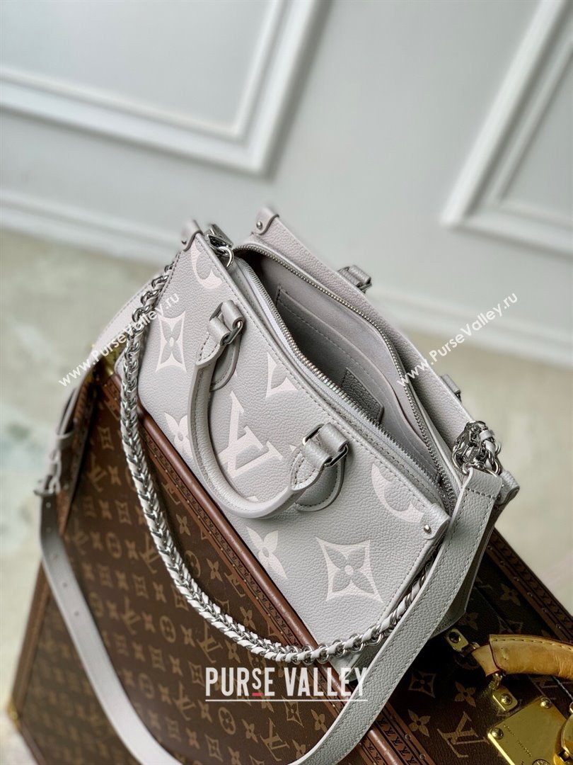 Louis Vuitton OnTheGo East West Bag in Embossed Grained Cowhide Leather M14213 Grey 2025 (K-25030604)