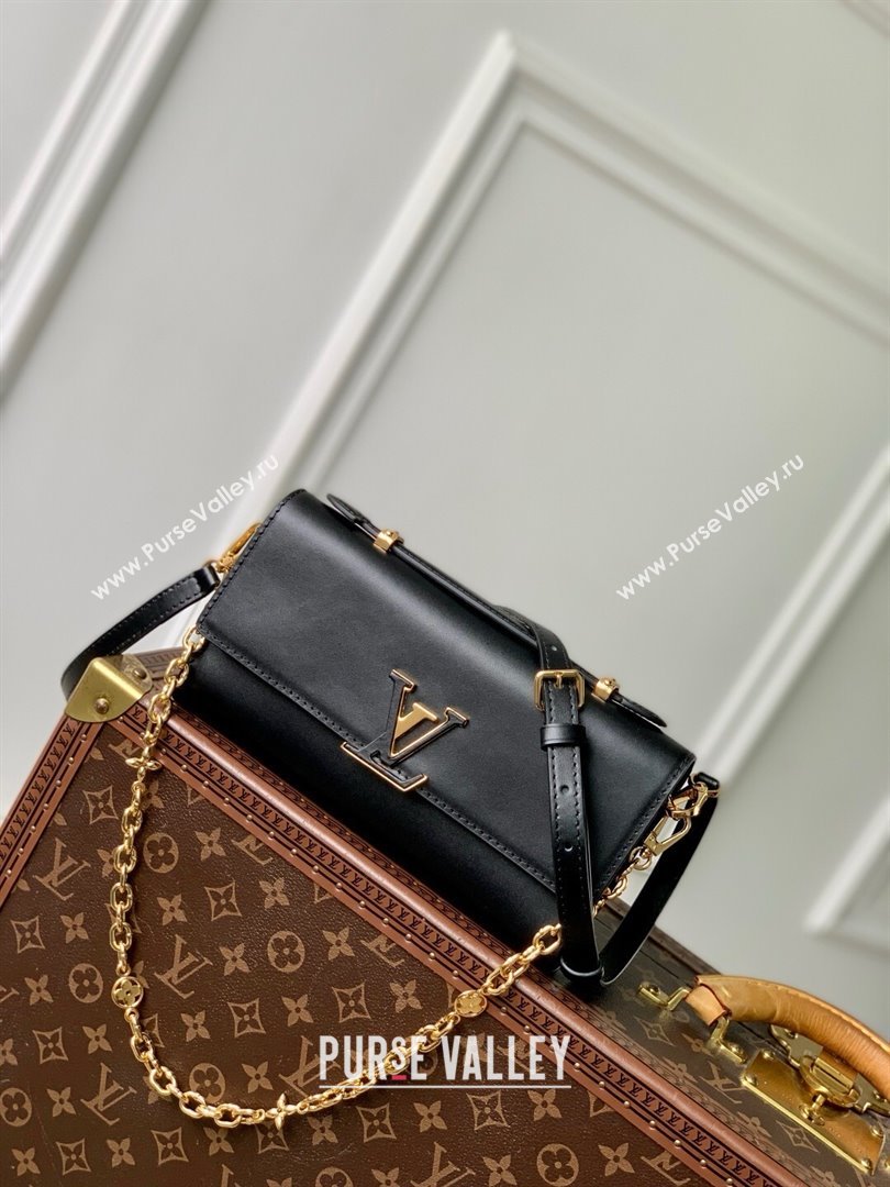 Louis Vuitton Wallet On Chain Capucines Bag in Calfskin Leather M12143 Black 2025 (K-25030605)