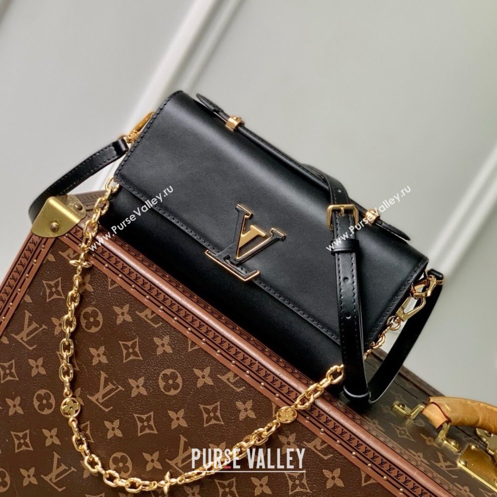 Louis Vuitton Wallet On Chain Capucines Bag in Calfskin Leather M12143 Black 2025 (K-25030605)