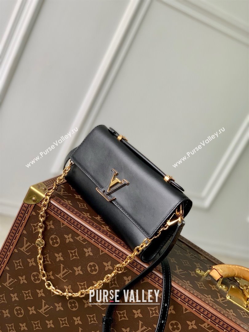 Louis Vuitton Wallet On Chain Capucines Bag in Calfskin Leather M12143 Black 2025 (K-25030605)