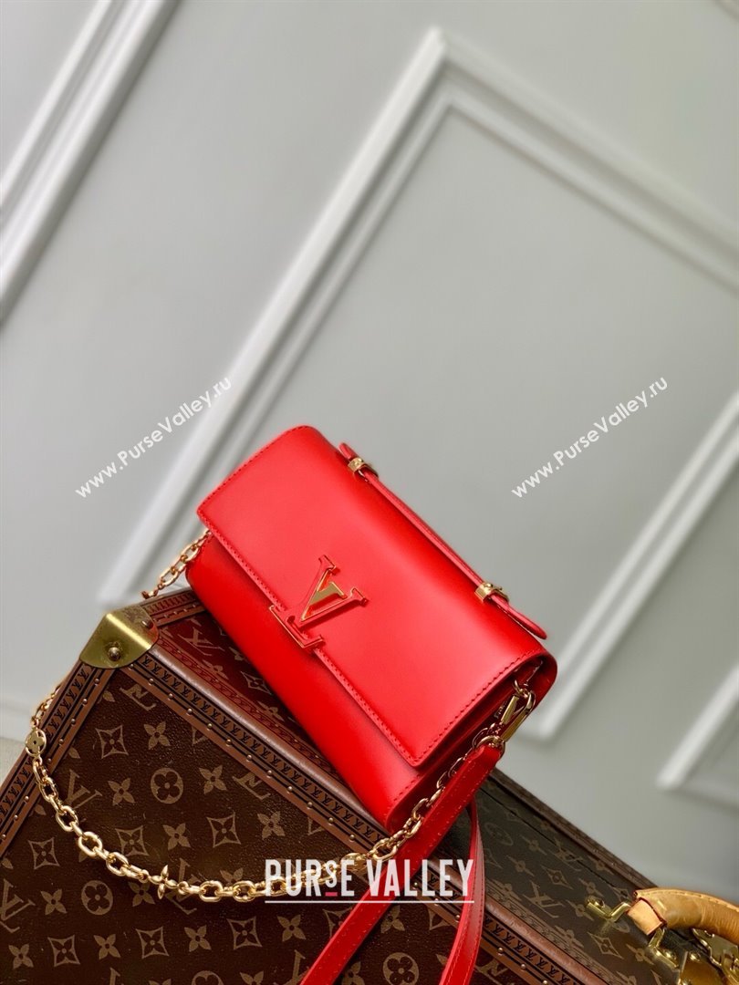 Louis Vuitton Wallet On Chain Capucines Bag in Calfskin Leather M12405 Red 2025 (K-25030606)