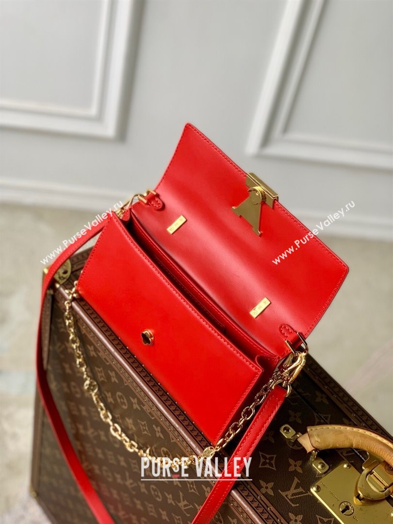 Louis Vuitton Wallet On Chain Capucines Bag in Calfskin Leather M12405 Red 2025 (K-25030606)