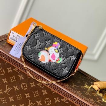 Louis Vuitton LV x TM Mini Pochette Accessoires Bag in Monogram Embossed Grained Leather M13824 Black 2025 (K-25030610)