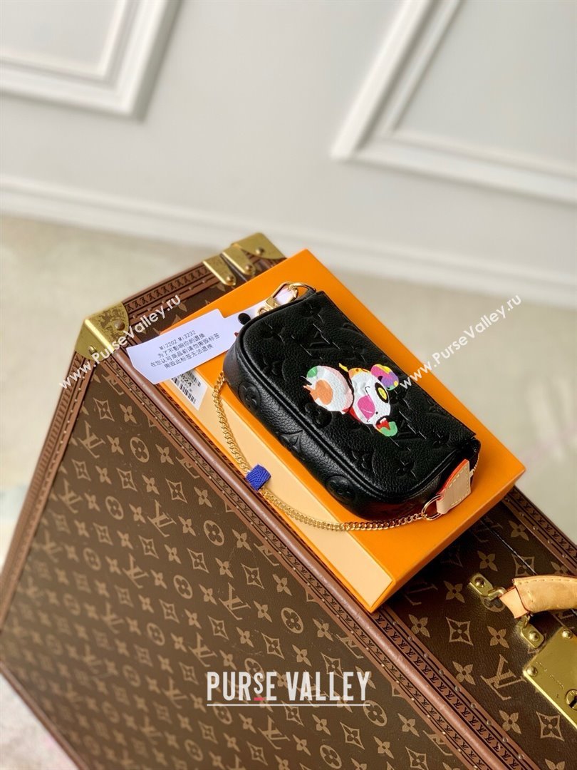 Louis Vuitton LV x TM Mini Pochette Accessoires Bag in Monogram Embossed Grained Leather M13824 Black 2025 (K-25030610)