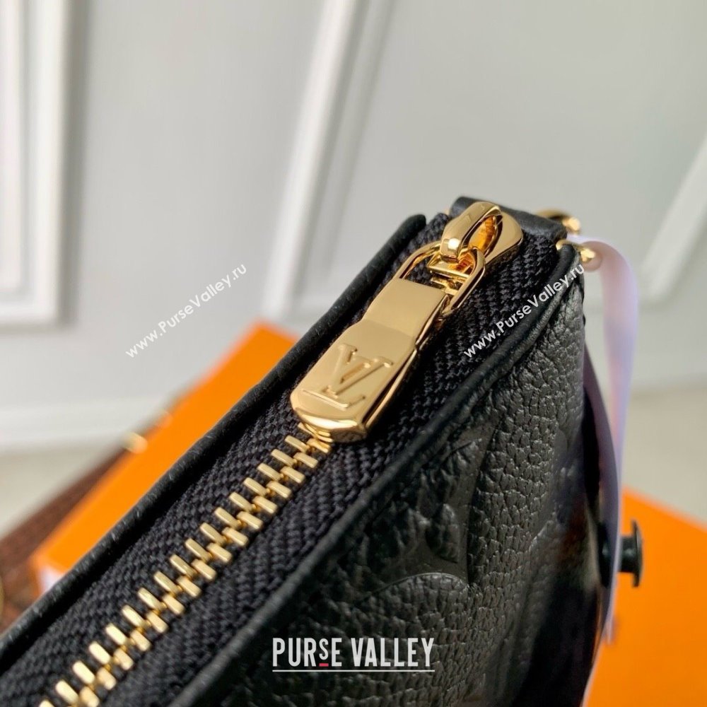 Louis Vuitton LV x TM Mini Pochette Accessoires Bag in Monogram Embossed Grained Leather M13824 Black 2025 (K-25030610)