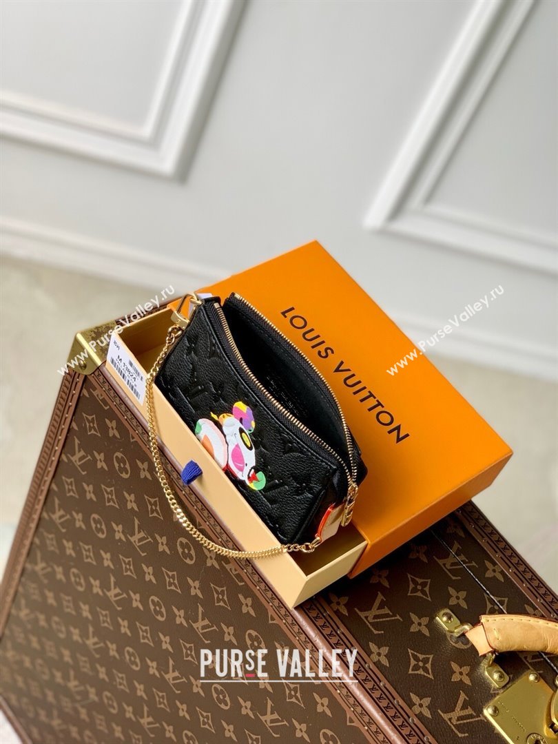 Louis Vuitton LV x TM Mini Pochette Accessoires Bag in Monogram Embossed Grained Leather M13824 Black 2025 (K-25030610)