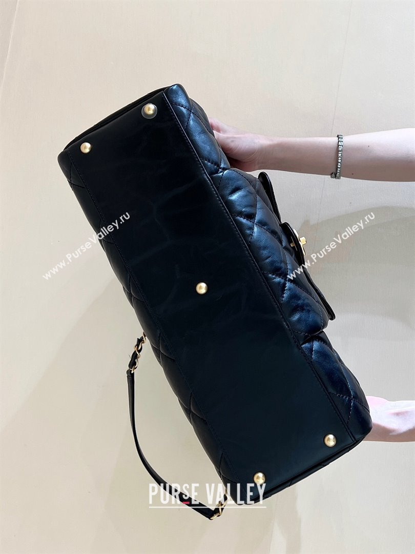 Chanel Bowling Bag in Shiny Calfskin AS4812 Black 2024 Top Quality (SHUNY-24121801)