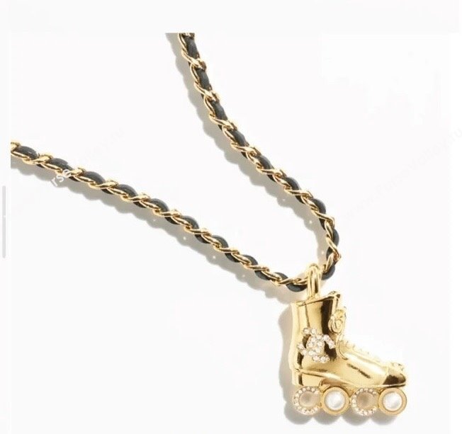 Chanel Leather Chain Boot Pendant Necklace CH12507 Gold 2024 (YF-24012507)