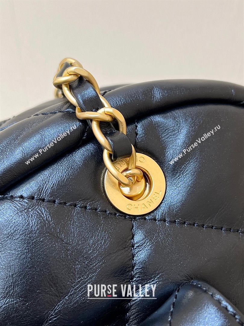 Chanel Bowling Bag in Shiny Calfskin AS4812 Black 2024 Top Quality (SHUNY-24121801)