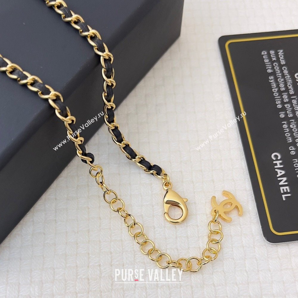 Chanel Leather Chain Boot Pendant Necklace CH12507 Gold 2024 (YF-24012507)