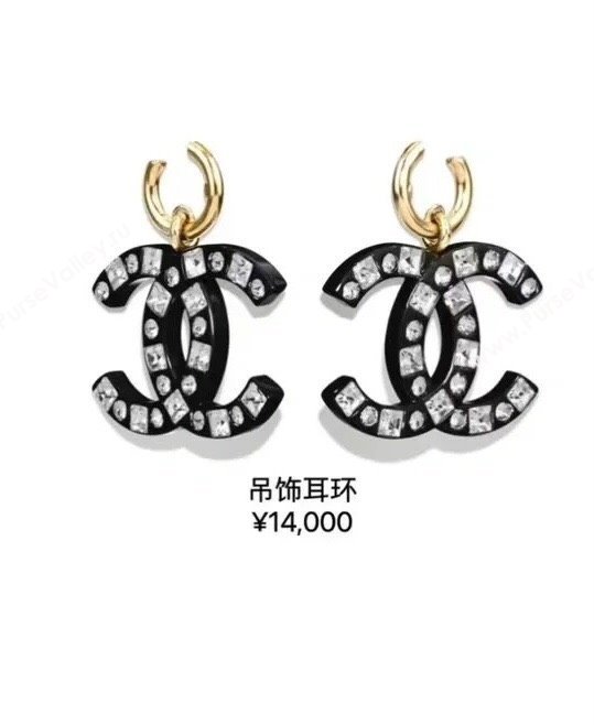 Chanel CC Pendant Earrings CH12512 Black 2024 (YF-24012512)