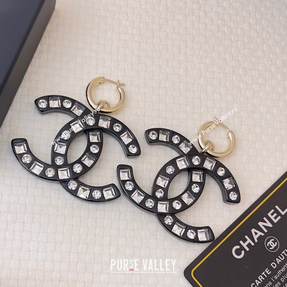 Chanel CC Pendant Earrings CH12512 Black 2024 (YF-24012512)