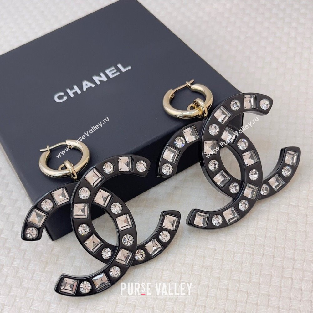 Chanel CC Pendant Earrings CH12512 Black 2024 (YF-24012512)