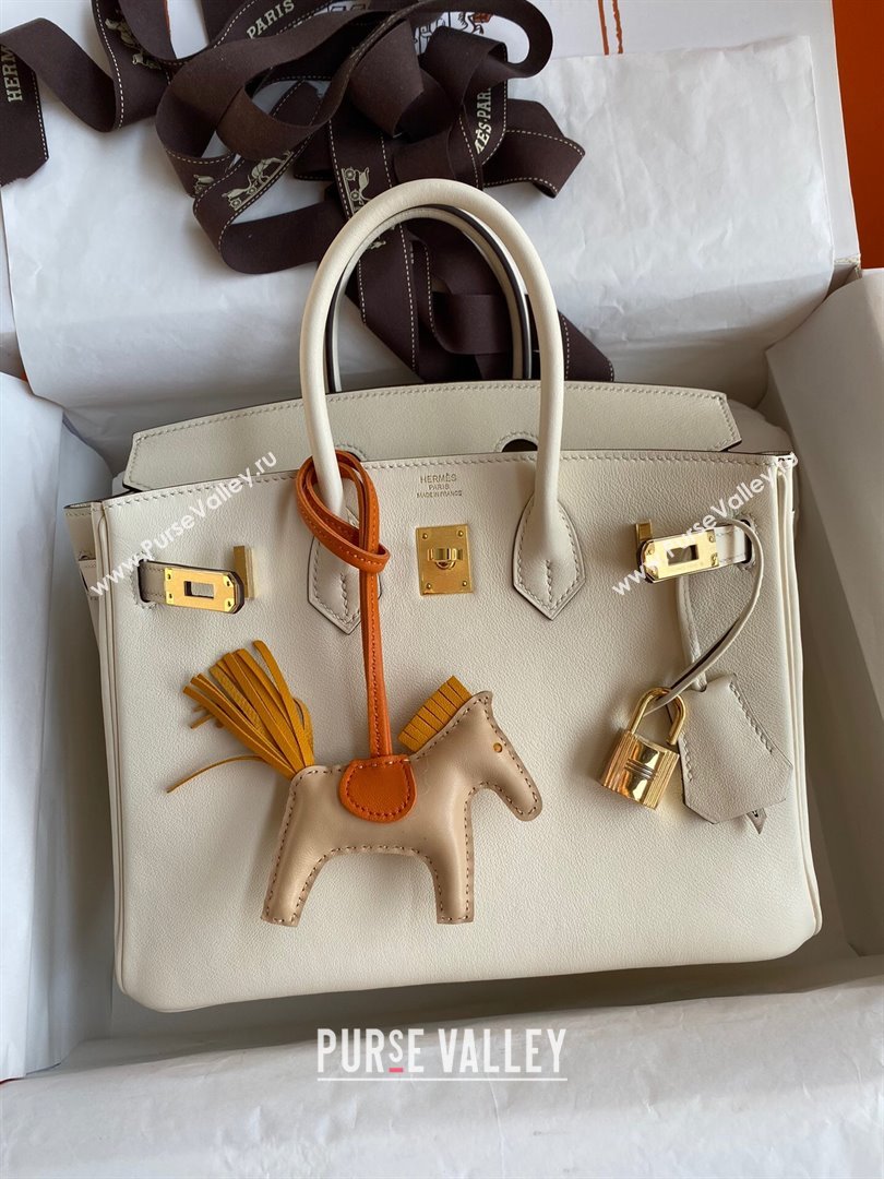 Hermes Birkin 25cm/30cm/35cm Bag in Original Swift Leather Cream White/Gold 2024 (Full Handmade) (XYA-24032602)