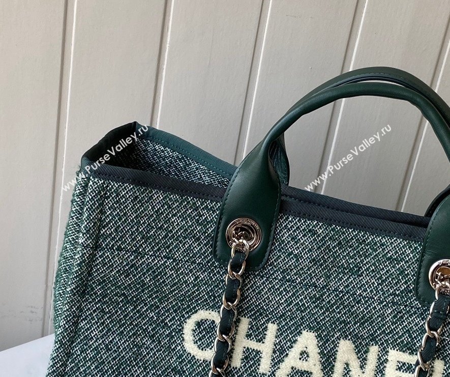 Chanel Deauville Mixed Fibers Large Shopping Bag A66941 Green 2021 TOP (SM-21101151)