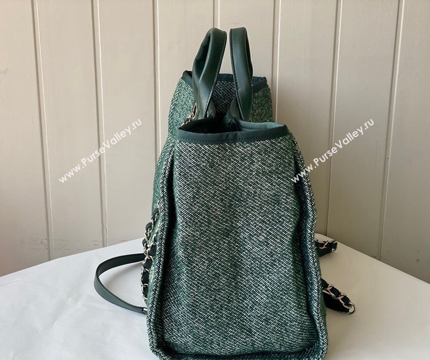 Chanel Deauville Mixed Fibers Large Shopping Bag A66941 Green 2021 TOP (SM-21101151)