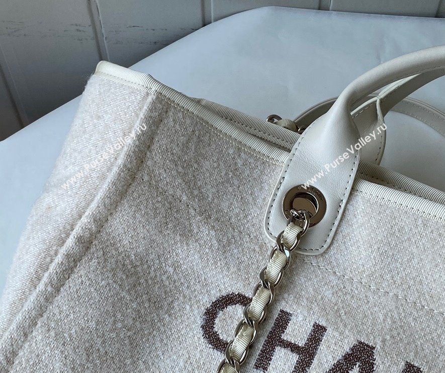 Chanel Deauville Mixed Fibers Large Shopping Bag  A66941 White 2021 14 TOP (SM-21101152)