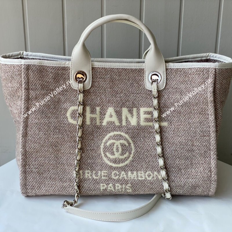 Chanel Deauville Mixed Fibers Large Shopping Bag A66941 Beige 2021 15 TOP (SM-21101153)