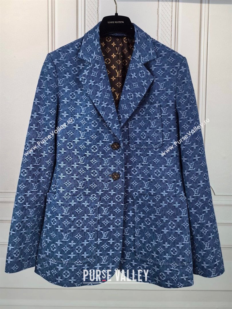 Louis Vuitton Monogram Denim Jacket LV7918 Blue 2024 (Q-24070918)