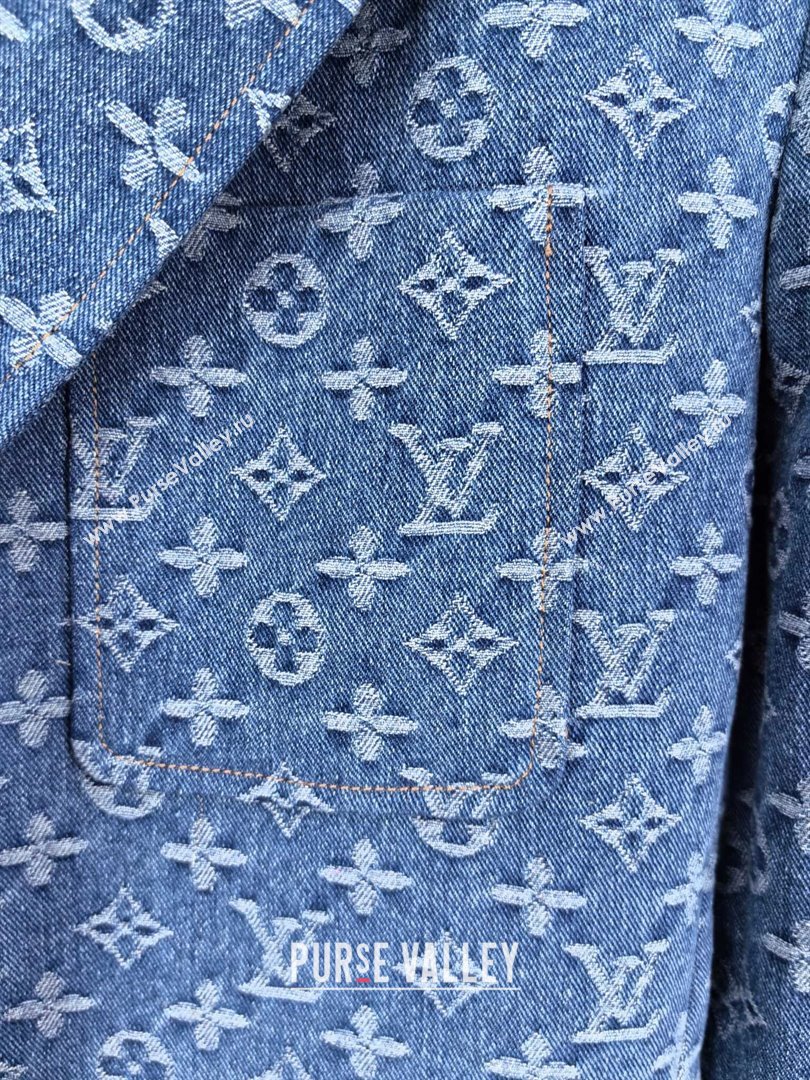 Louis Vuitton Monogram Denim Jacket LV7918 Blue 2024 (Q-24070918)