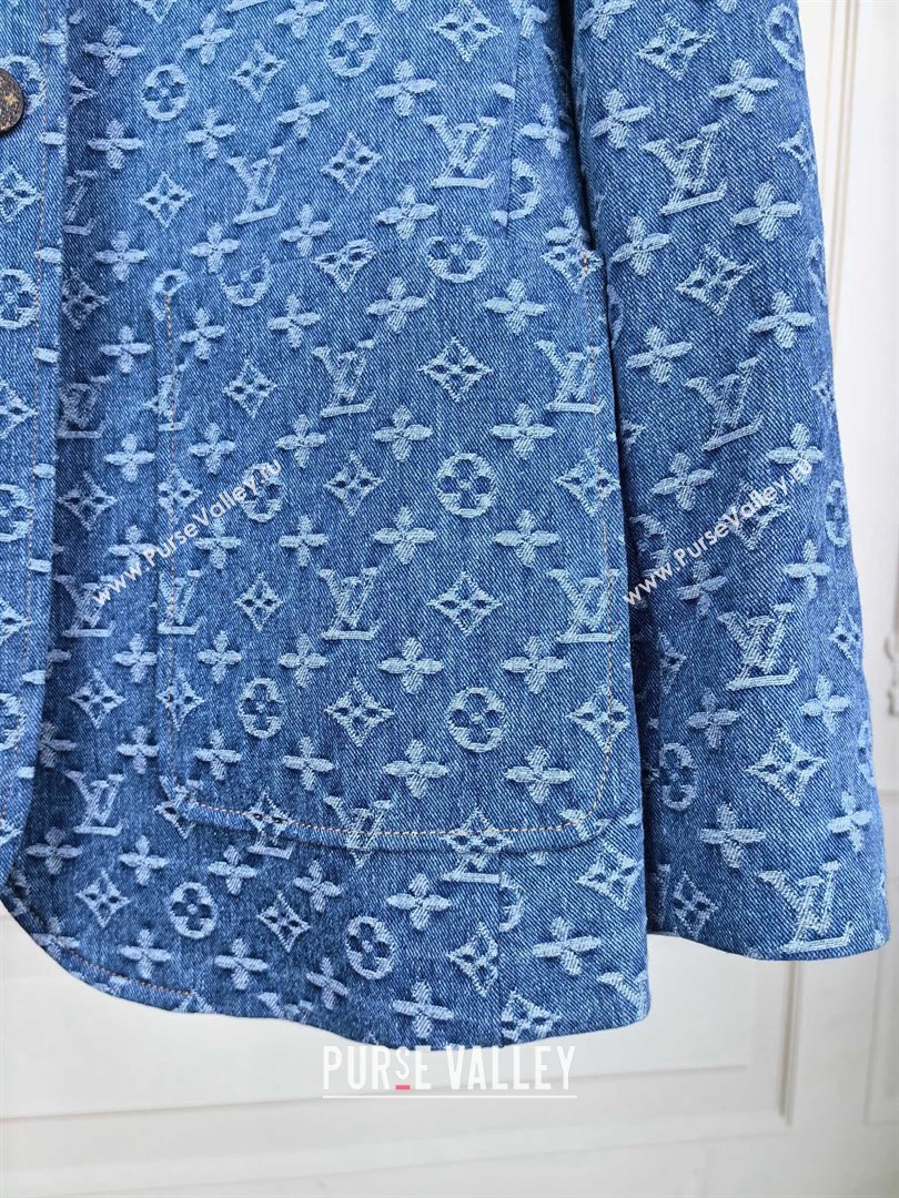 Louis Vuitton Monogram Denim Jacket LV7918 Blue 2024 (Q-24070918)