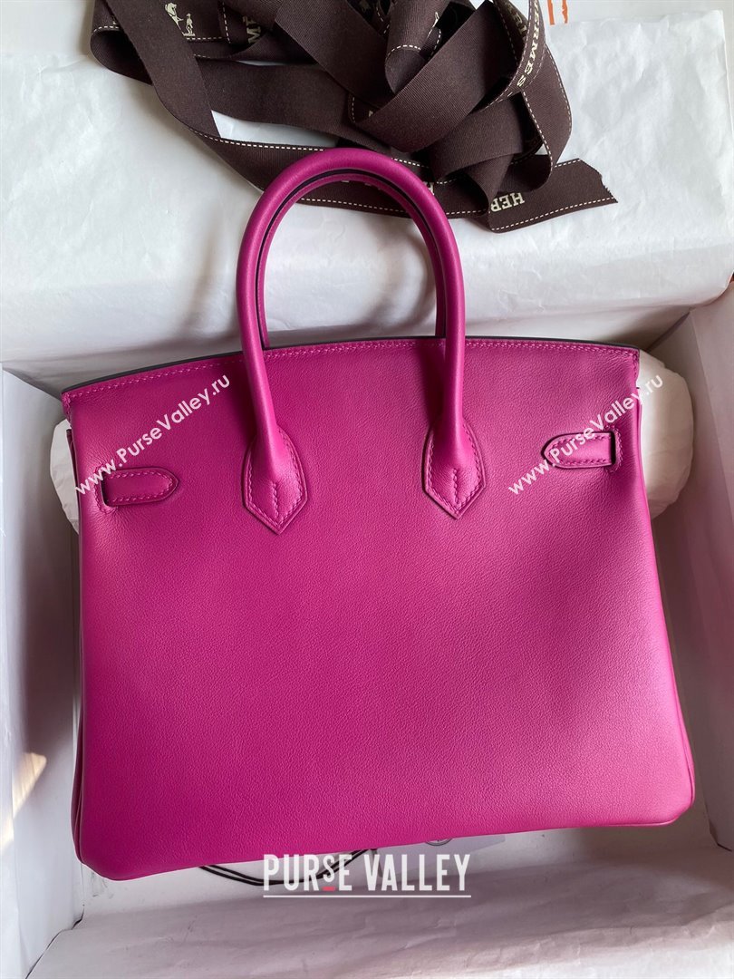 Hermes Birkin 25cm/30cm/35cm Bag in Original Swift Leather Rosy/Silver 2024 (Full Handmade) (XYA-24032606)