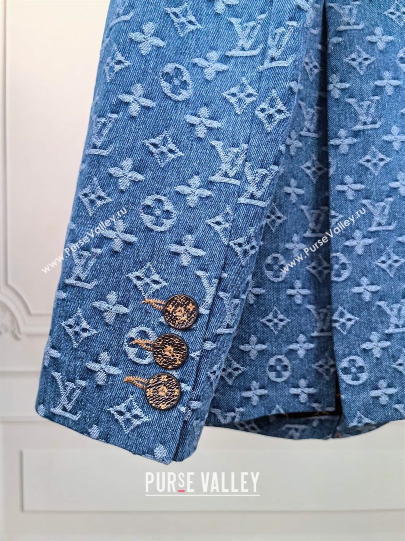 Louis Vuitton Monogram Denim Jacket LV7918 Blue 2024 (Q-24070918)