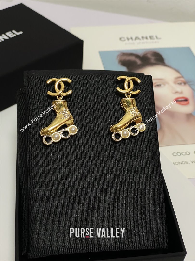 Chanel Boots Pendant Earrings CH12508 Gold 2024 (YF-24012508)