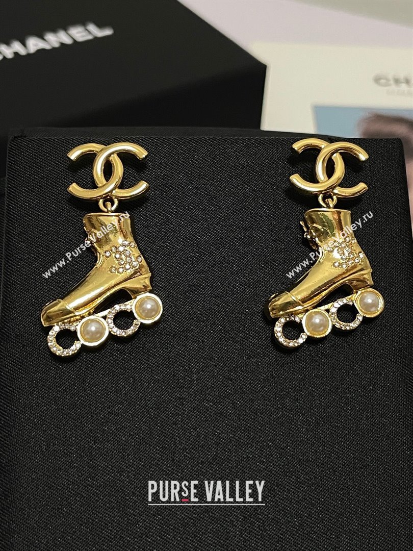 Chanel Boots Pendant Earrings CH12508 Gold 2024 (YF-24012508)