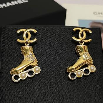Chanel Boots Pendant Earrings CH12508 Gold 2024 (YF-24012508)