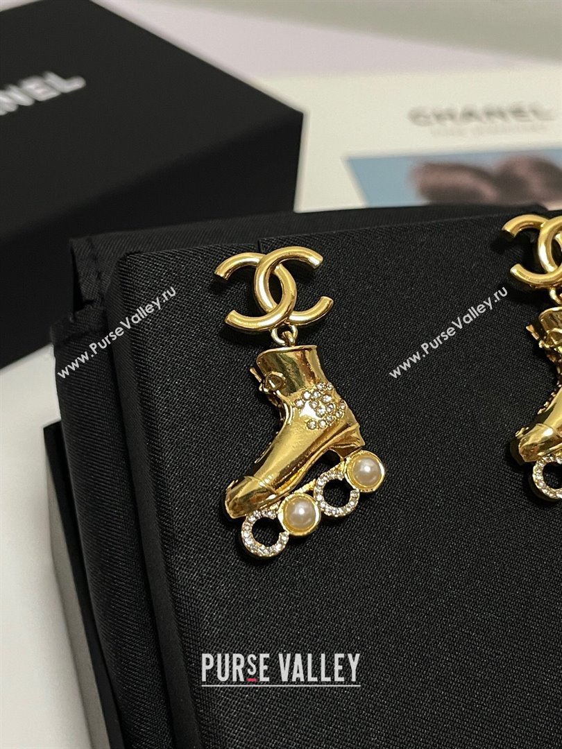 Chanel Boots Pendant Earrings CH12508 Gold 2024 (YF-24012508)